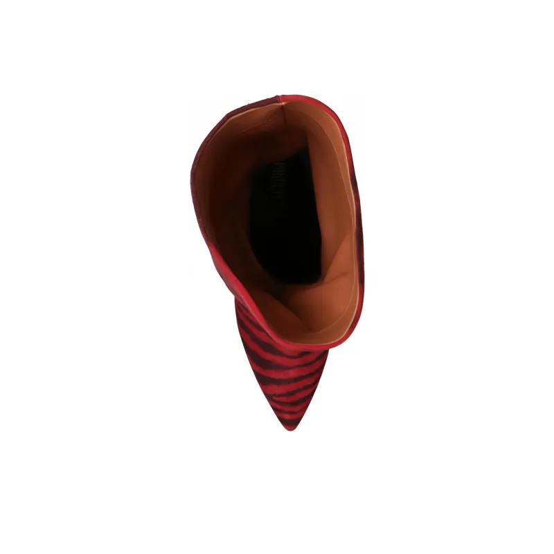 Paris Texas Fashion Ankle Boots 9.5cm Women's Red Black-3