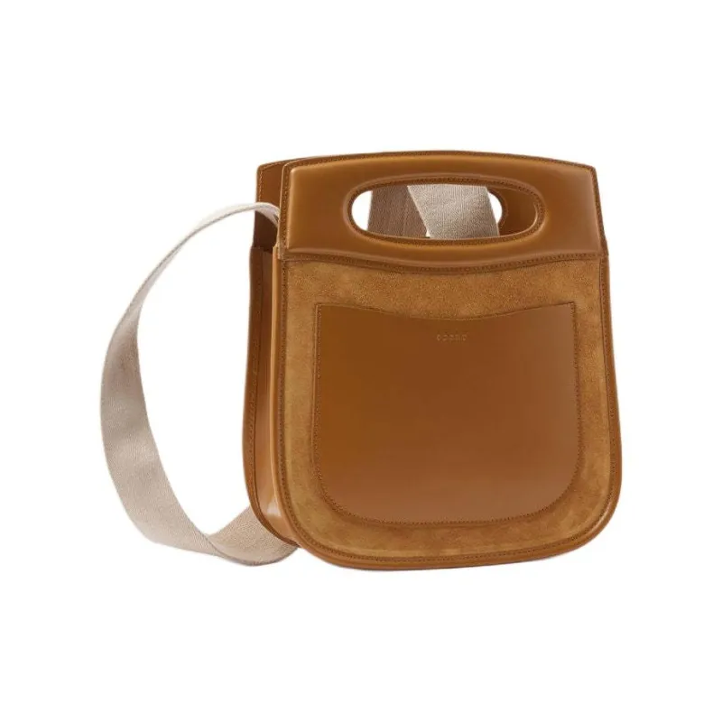 SOEUR Cow Leather One Shoulder Handbags Women's Ochre Mixed Camel-1