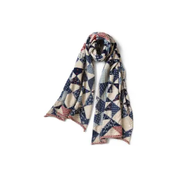 Nanamica Wool Polyester Fiber Cotton Knit Scarves Unisex Multicolor