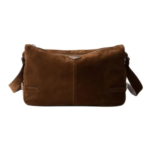 PRADA Calfskin Crossbody Bag Shoulder Bag Regular Men's Cocoa Brown