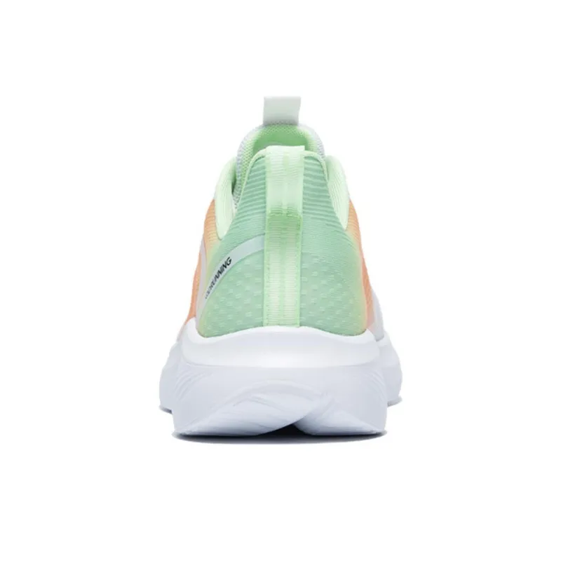 QIAODAN Light LITE Running Shoes Men Low Top White Orange Green-3
