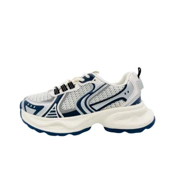 QIANJIN Breathable Mid Top Chunky Sneakers Women's Light Blue