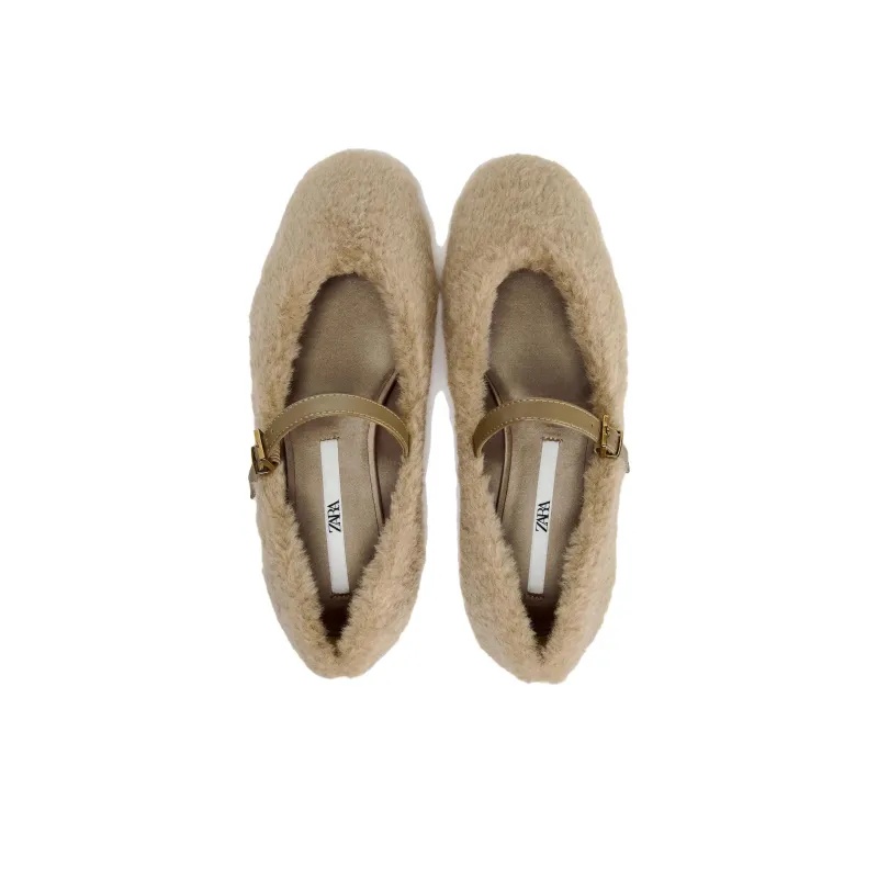 ZARA Casual Single Shoes Women's Beige-3