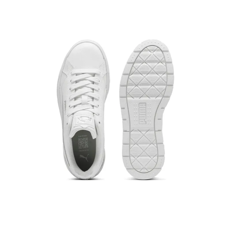 PUMA Karmen II Wear resistant And Lightweight Low Top Skateboard Shoes Women's White-3