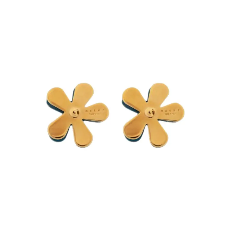 MARNI Layered Flower Stud Earrings-3