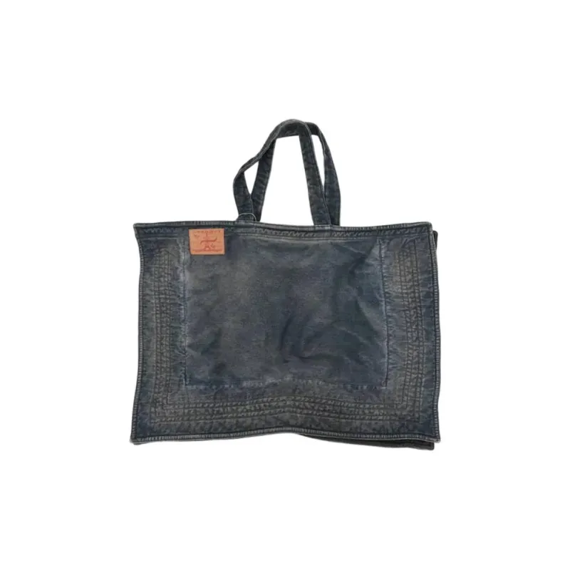 YProject Cotton Tote Bag Shopping Bag Handbag Men's Navy-1