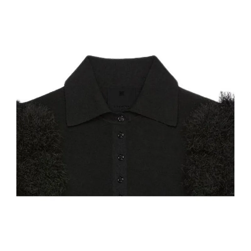 Givenchy Pompom detail Polo Top-4