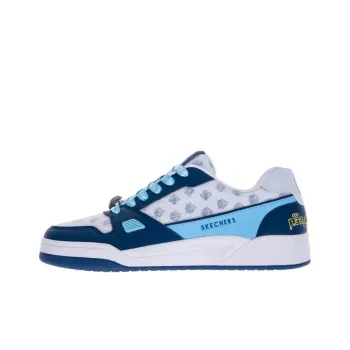 WUTIAOWU x Skechers Anti Slip Wear Resistant Low Top Skateboard Shoes Men's White Blue