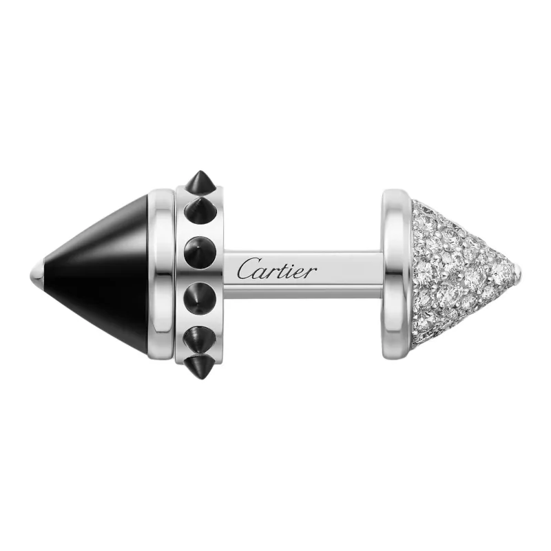 CARTIER 18K Cufflinks Unisex Silver-2