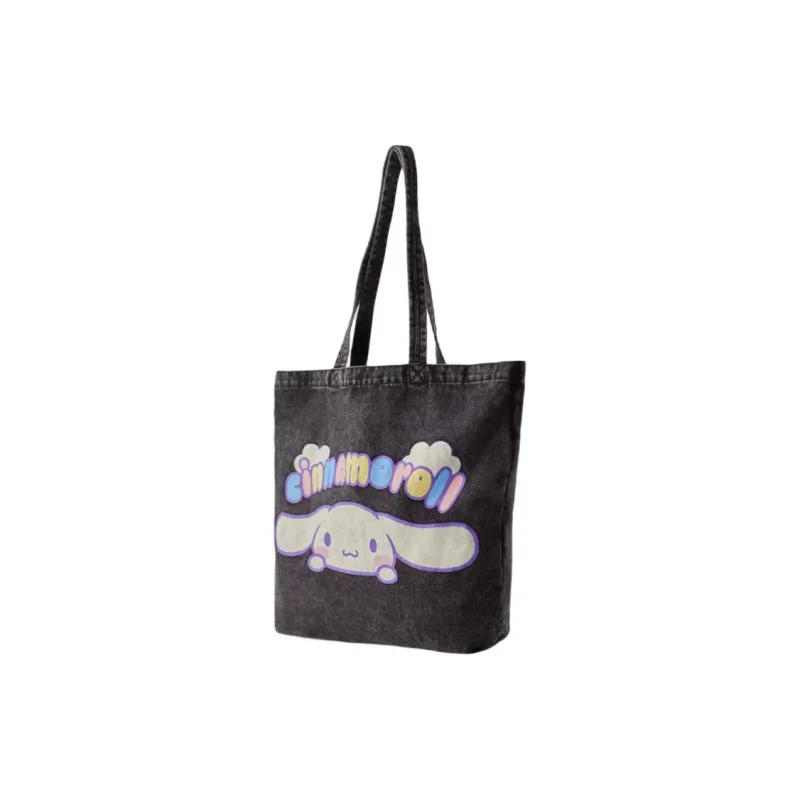 ZARA Sanrio/Sanrio Collaboration Cotton Tote Bag Shopping Bag Shoulder Bags Women's Black-2