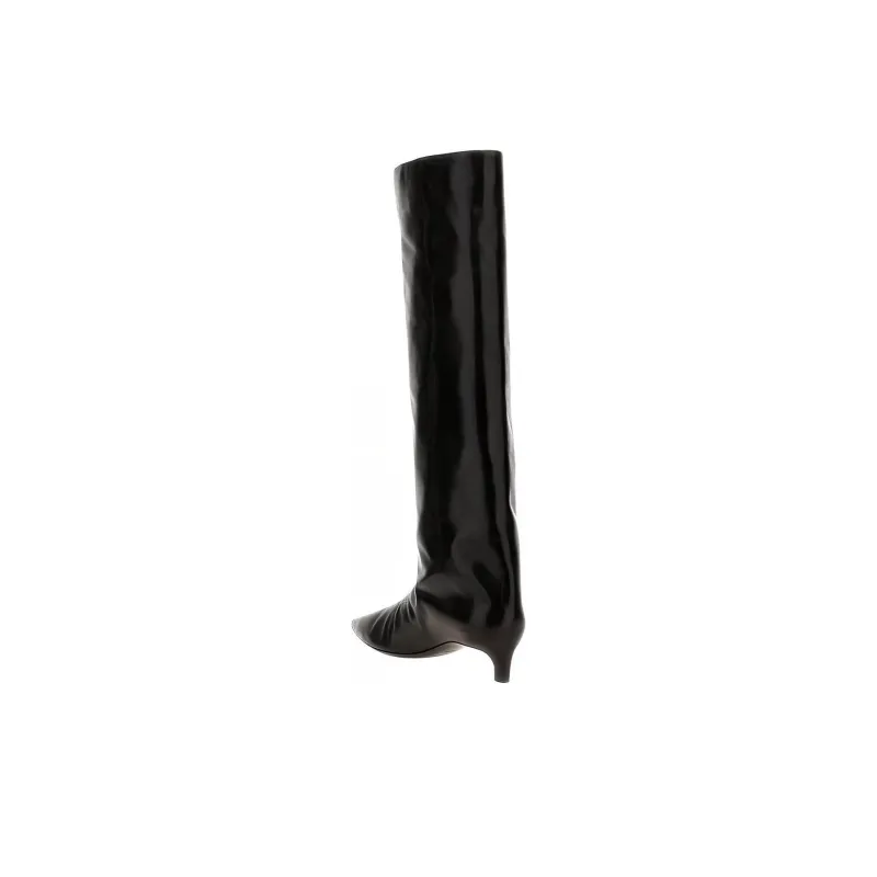 JIL SANDER 45mm Knee-high Leather Boots-3