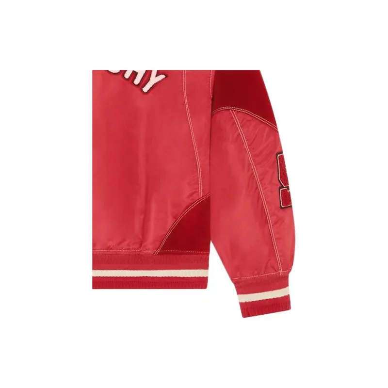 Givenchy Bi Material Oversized Varsity Jacket 'Red Cherry'-4