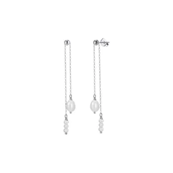 ZHENZHUAOMI Freshwater Pearl Drop Earrings Women's