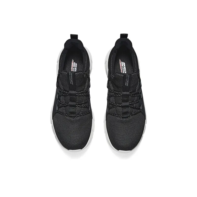 Skechers Cushioning Breathable Support Low-Top Running Shoes Men's Black-4