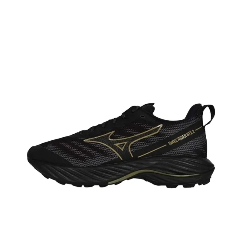 Mizuno Wave Rider GORE TEX 2 2E Wide 'Black Gold'-0