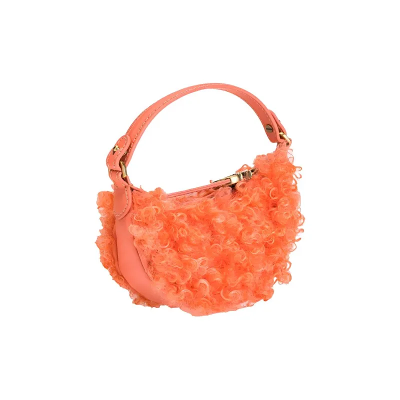 PINKO Leather Detail Crossbody One Shoulder Handbags Women's Orange-1