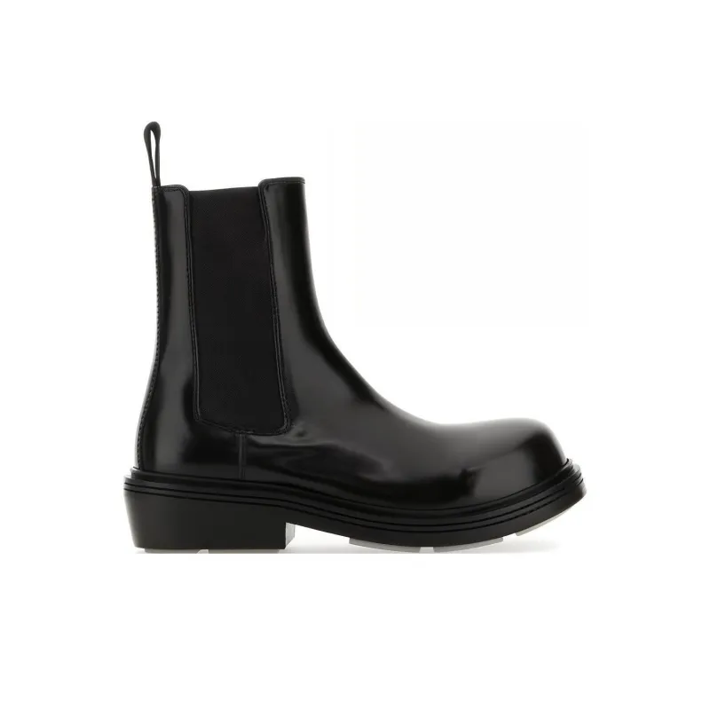 Bottega Veneta Fireman Short Chelsea Boots Women's Black-1