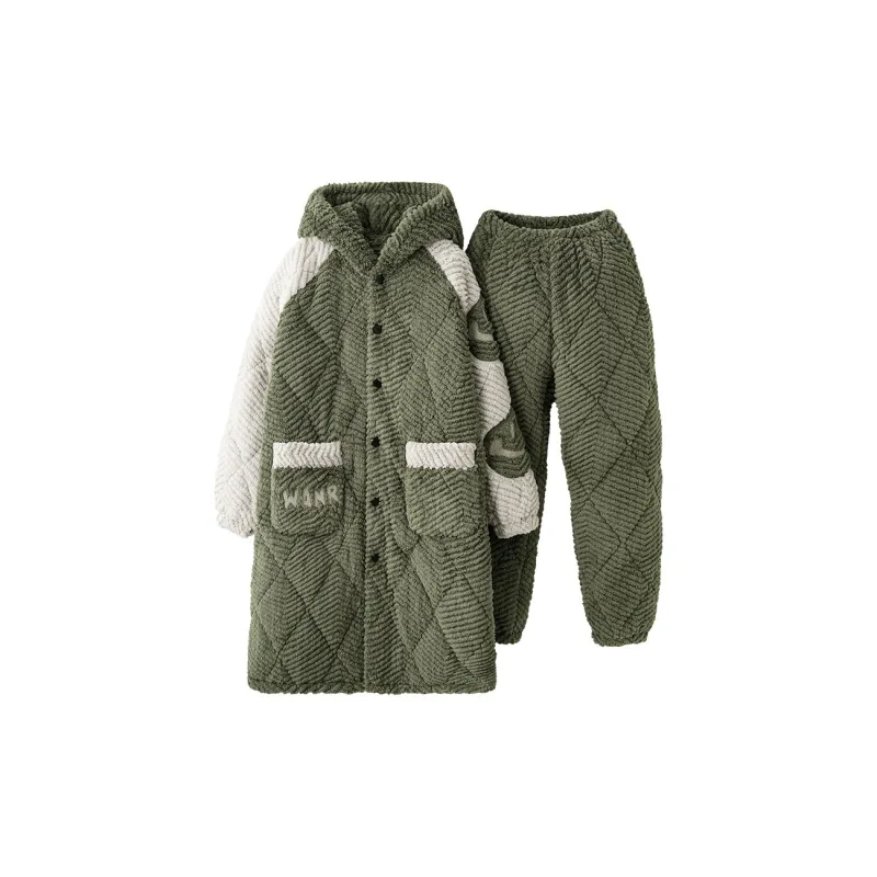 WANANNI Pajama Set Men's Olive Green-0