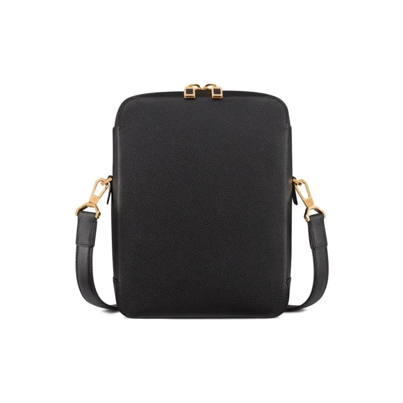 STEFANO RICCI Calfskin Shoulder Bag Crossbody Bag Men's Black-2
