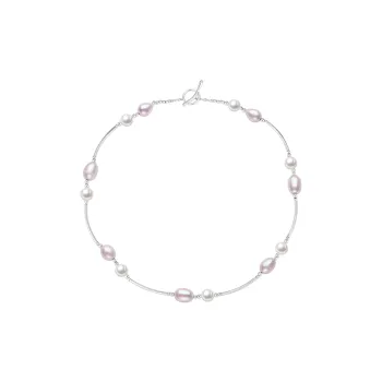 ZEGL Freshwater Pearl Necklaces Women's Pink