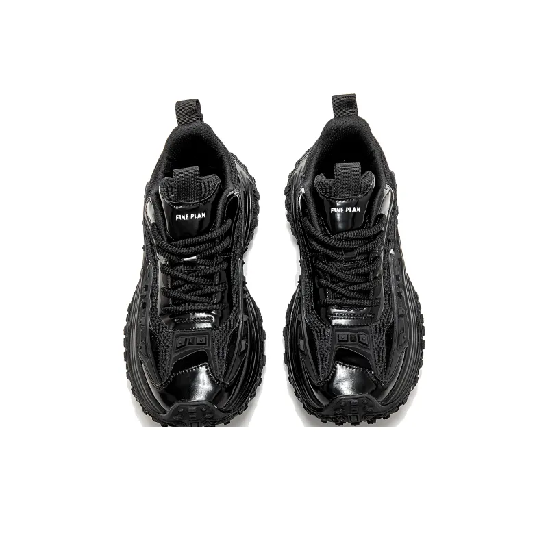 FINEPLAN Anti Slip And Wear Resistant Height Increasing Low Top Chunky Sneakers Unisex-3
