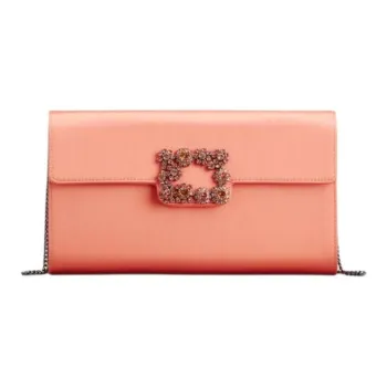 Roger Vivier Efflorescence Embellished Satin Clutch Bag