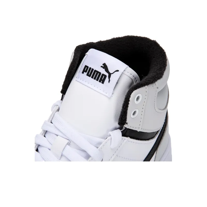 PUMA Shuffle Mid Wtr 'White Black'-8