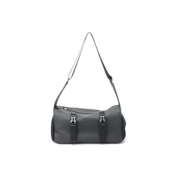BOPAI Fabric Shoulder Bag Tofu Bag Crossbody Bag Regular Unisex Sandstone Gray/Ideal White/Black