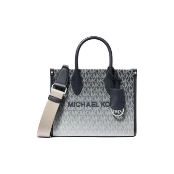 MICHAEL KORS Mirella Polyurethane Tote Bag, Shopping Bag, Shoulder Bag, Handbag Small Size Women's Marine Blue