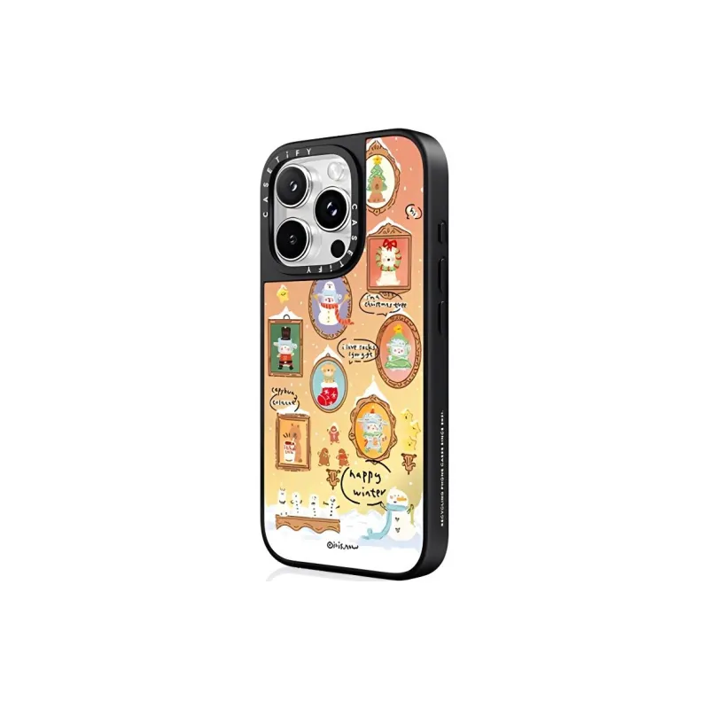 CASETIFY TPU+PC Material Christmas Museum Phone Cases Compatibility With IPhone 16/15/Plus/Pro/Pro Max Cartoon-2