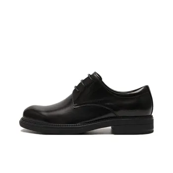 LE SAUNDA Dress Shoes Men Low Top Umber Black