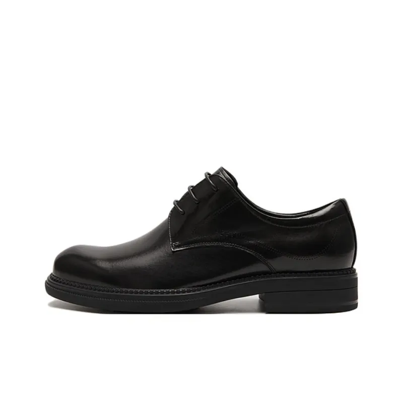 LE SAUNDA Dress Shoes Men Low Top Umber Black-0