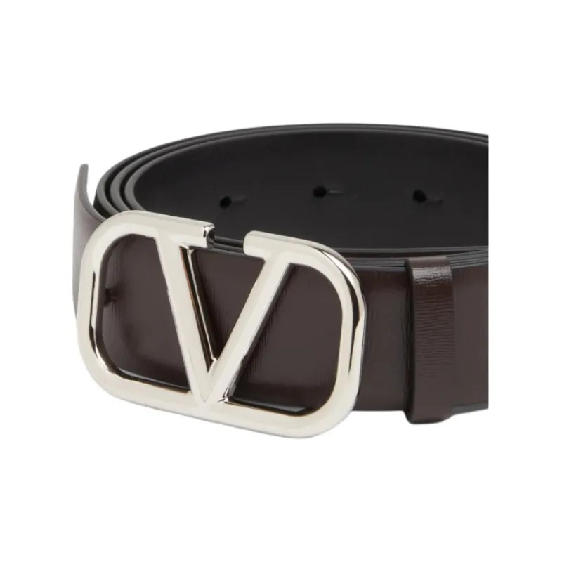 Valentino Leather Belts Men's Black -2
