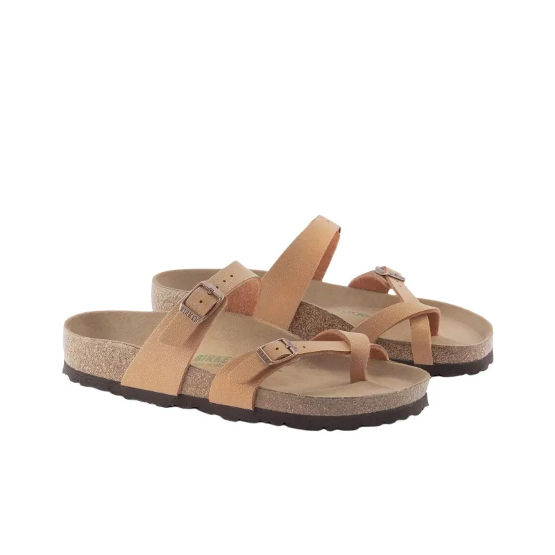 Birkenstock Mayari Vegan EVA Abrasion-Resistant Slide Slippers Unisex Light Brown Narrow Fit-3