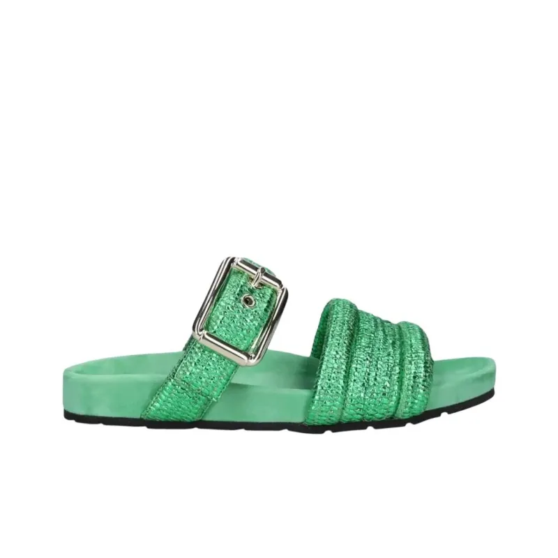 BETTINA VERMILLON Slide Slippers Women's Green-1