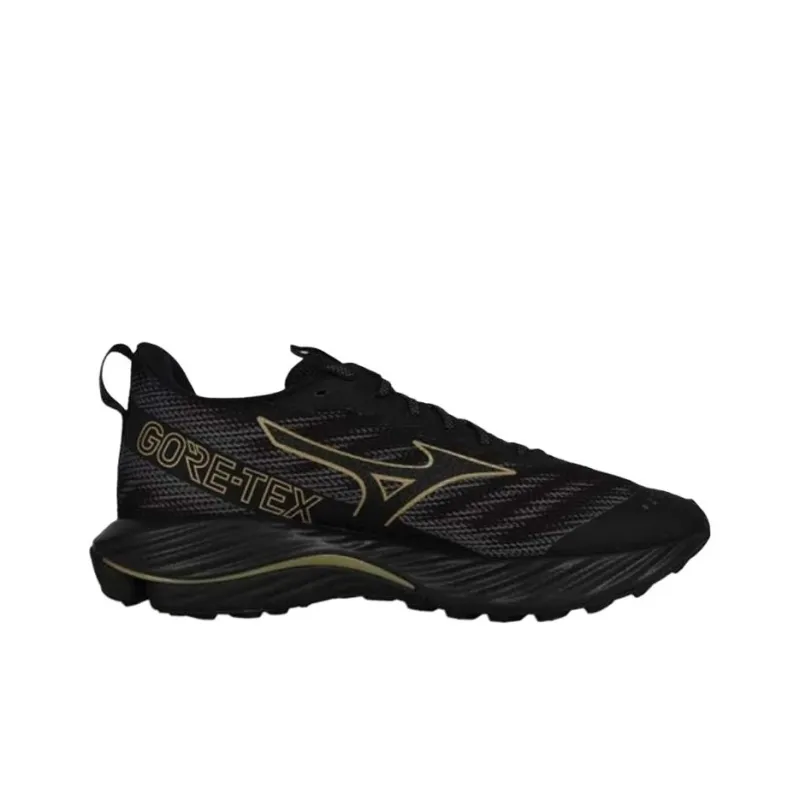 Mizuno Wave Rider GORE TEX 2 2E Wide 'Black Gold'-1