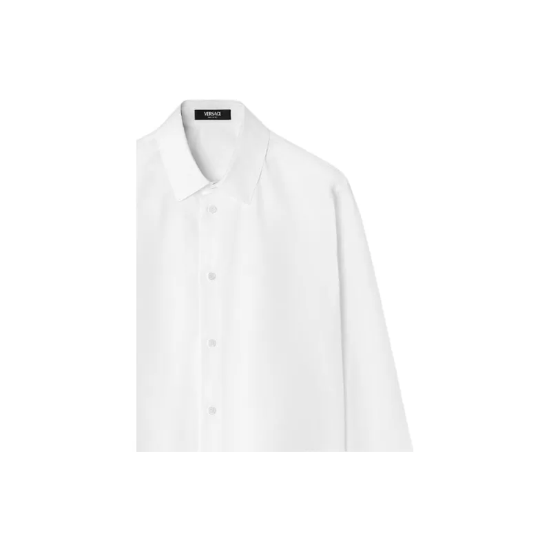 VERSACE Button Up Long Sleeved Poplin Shirt-2