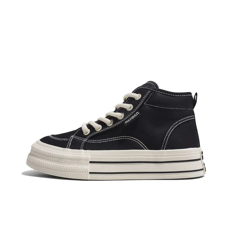 RENBEN Anti-Slip Wear-Resistant Low-Top Skateboard Shoes Women's-0
