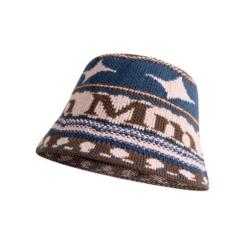 Mmlg 100% Cotton Bucket Hats Unisex Pink Blue/Beige Coffee/Black Gray