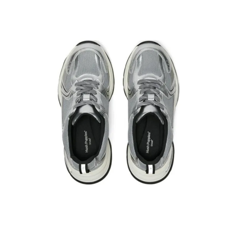 Hush Puppies Cushioning Low-Top Chunky Sneakers Women's Silver Gray-4