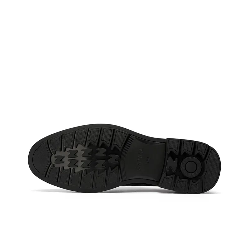 CROWN Men's Casual Shoes Men Low Top Black-4