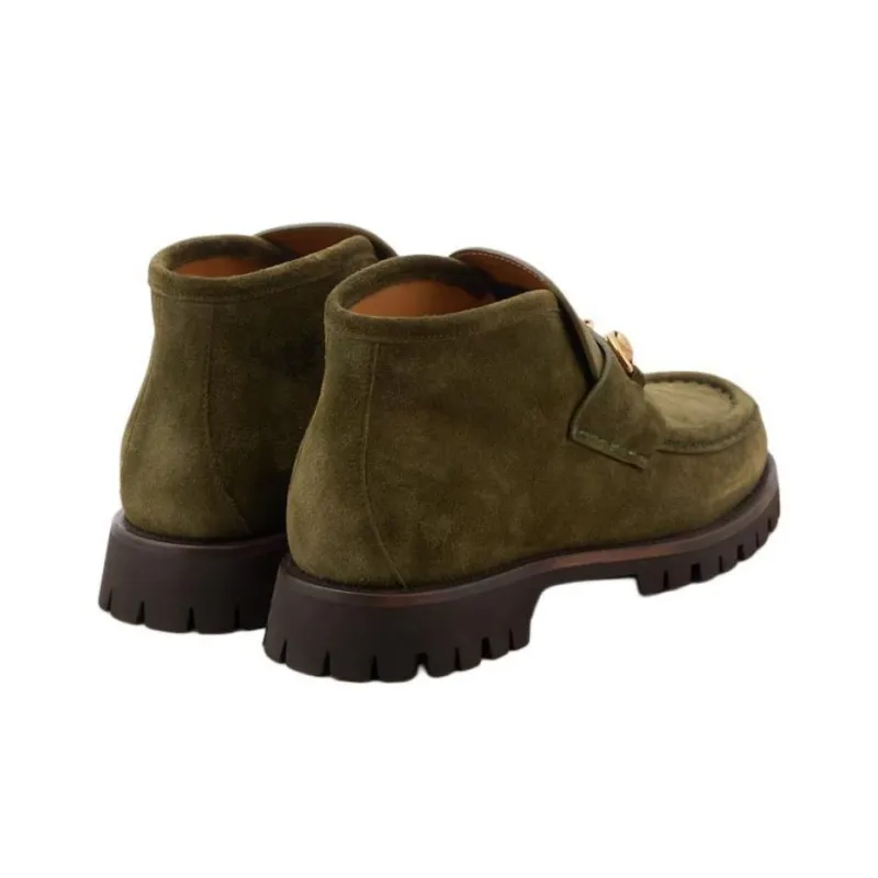GUCCI Sylke Ankle Boots Women's Green-4