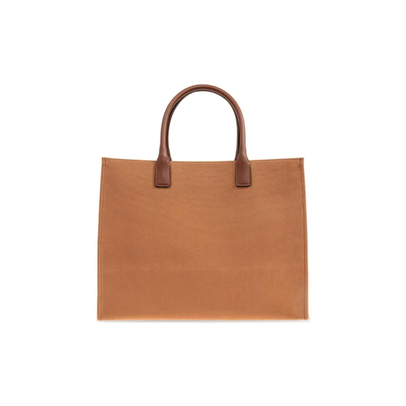 VERSACE Cotton Tote Bag Shopping Bag Handbag Women's Brown-2