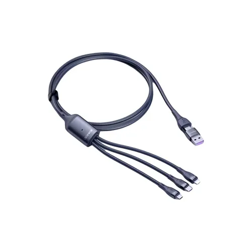 ROMOSS CB2811 1M/1.5M 2-to-3 USB/AM To Type-C To Lightning+Type-C+Micro 100W Fast Charging Cables