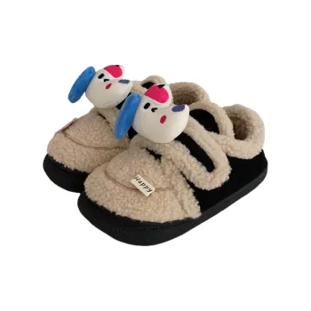 Thin Strips Cotton Slippers Women's, Black