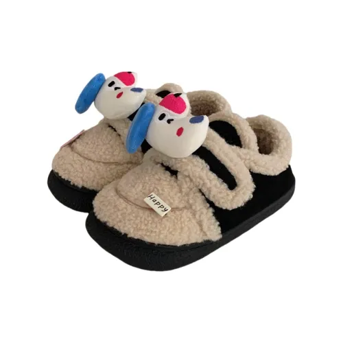Thin Strips Cotton Slippers Women's, Black
