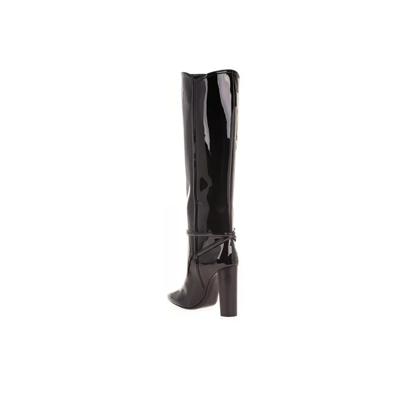 SAINT LAURENT Knee high Boots 7.6cm Women's Black-3