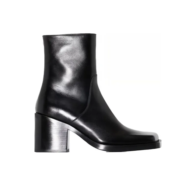 Balenciaga Black Cut 80 Boots Black Leather Women's-1