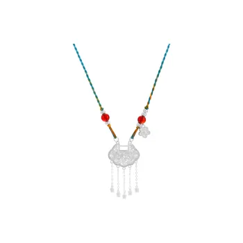 CLARKIA FLOWER S 990 Silver Necklaces Women's