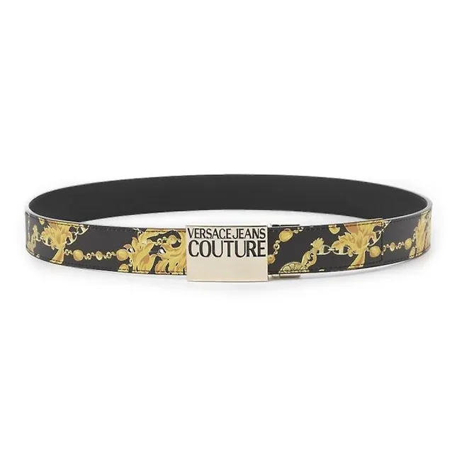 VERSACE   Leather Belts Men's Black  -4